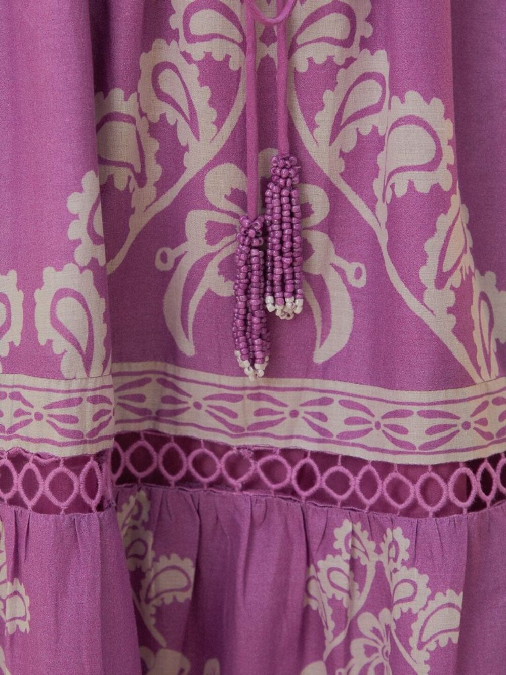 FARM Rio Sweet Garden Lilac Maxi Dress One-Shoulder - Picture 3 of 6